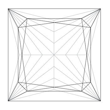Princess Cut Diamond Top View