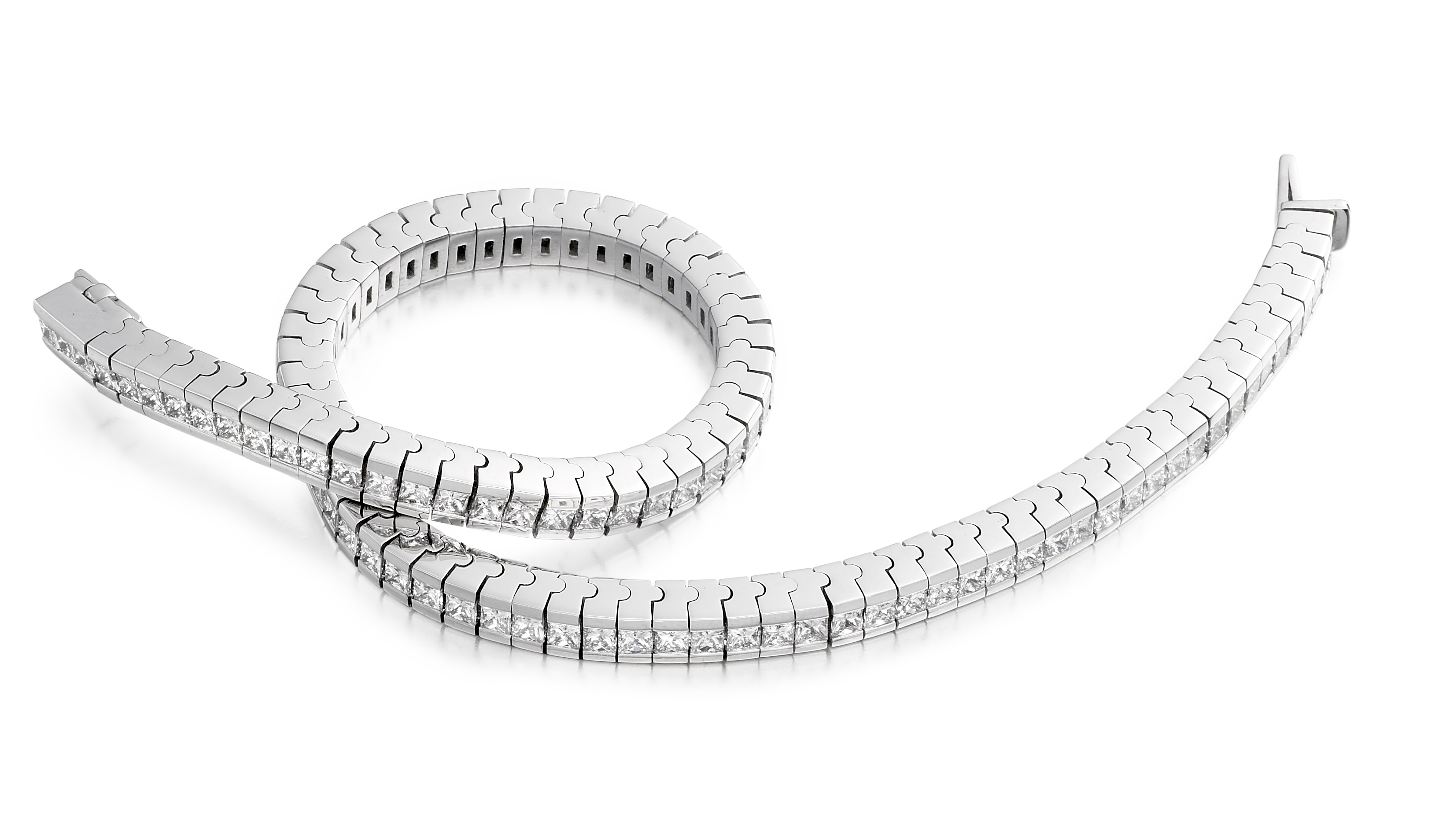 18K White Gold Diamond Bracelets