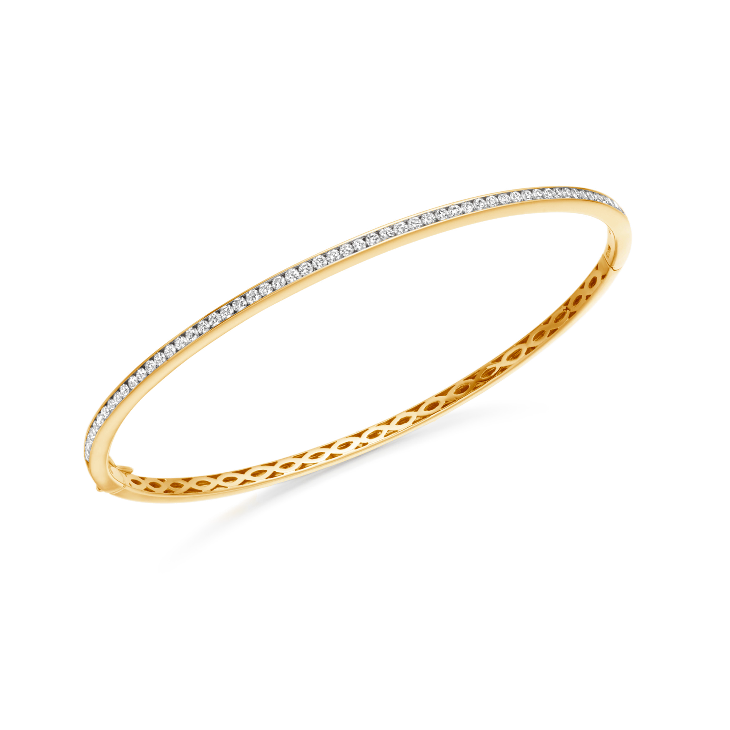 18K Yellow Gold Diamond Bangles