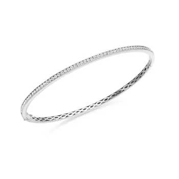 1ct Amore Diamond Bangle in 18K White Gold