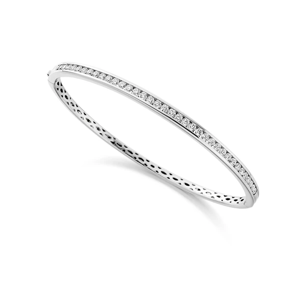 1.5ct Amore Diamond Bangle in 18K White Gold