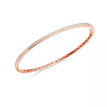 1ct Asta Diamond Bangle in 18K Rose Gold