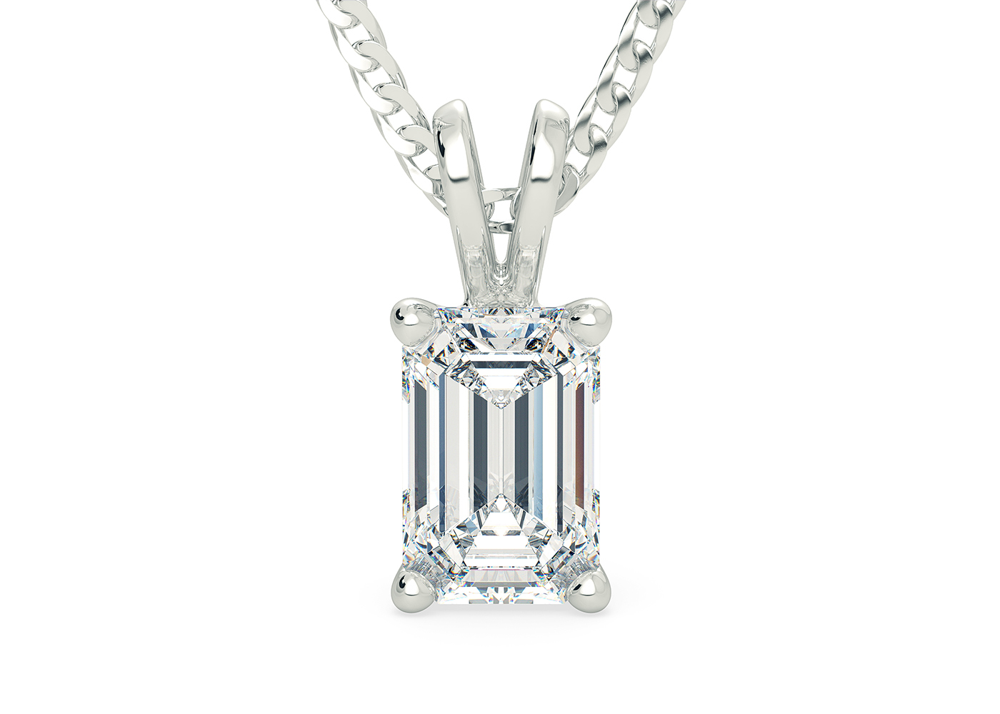 Emerald Diamond Pendants