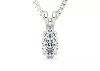 Marquise Ettore Diamond Pendant in 18K White Gold