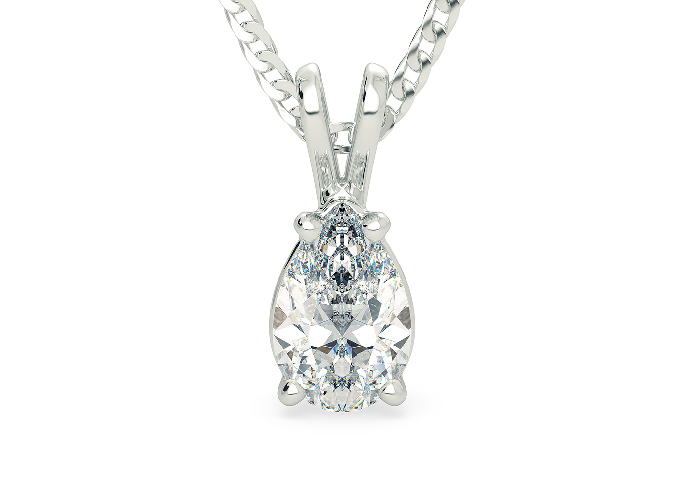 Pear Diamond Pendants