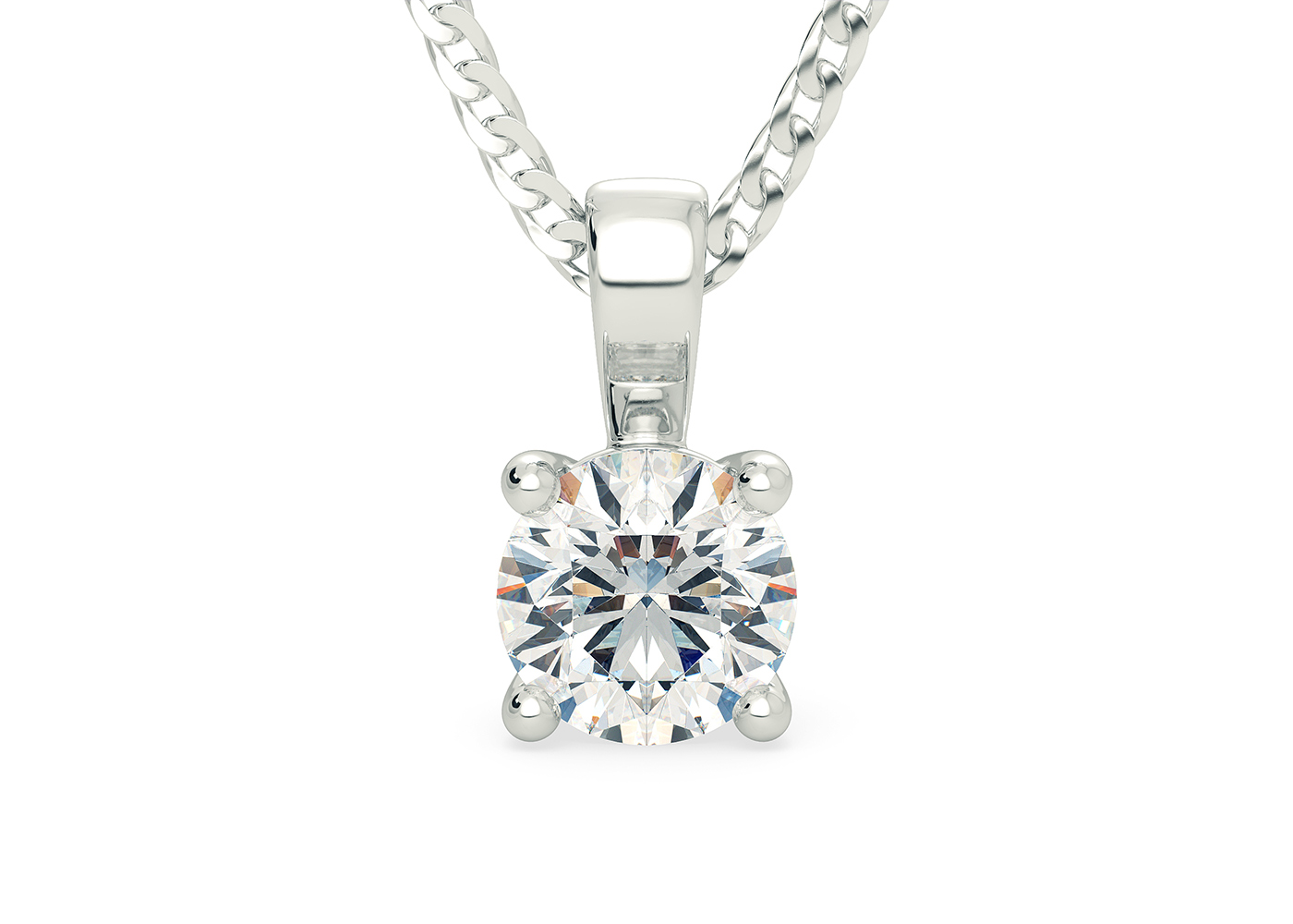 Round Diamond Pendants