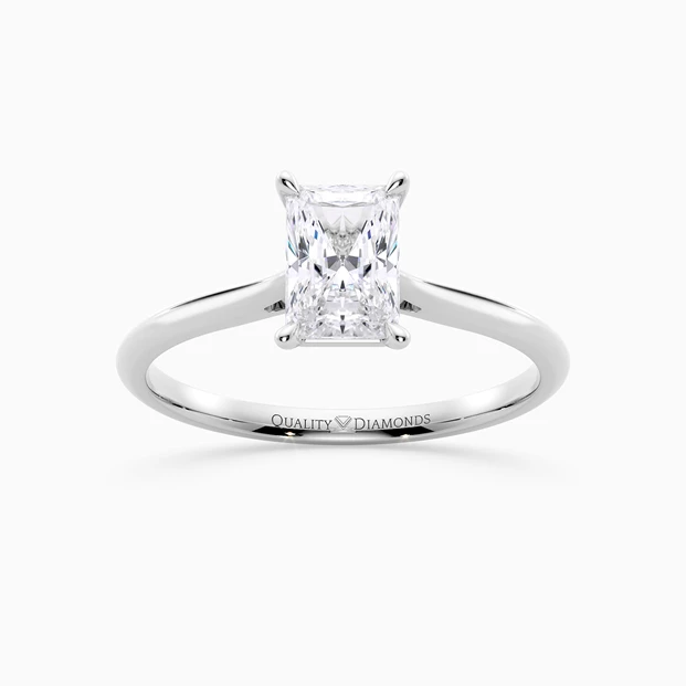 Radiant Carys Diamond Ring in 9K White Gold