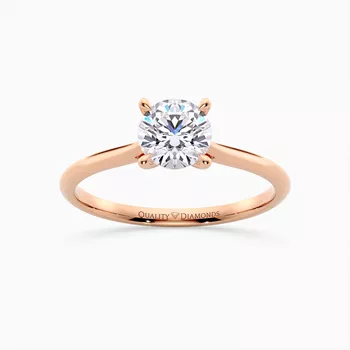 Round Brilliant Carys Diamond Ring in 18K Rose Gold