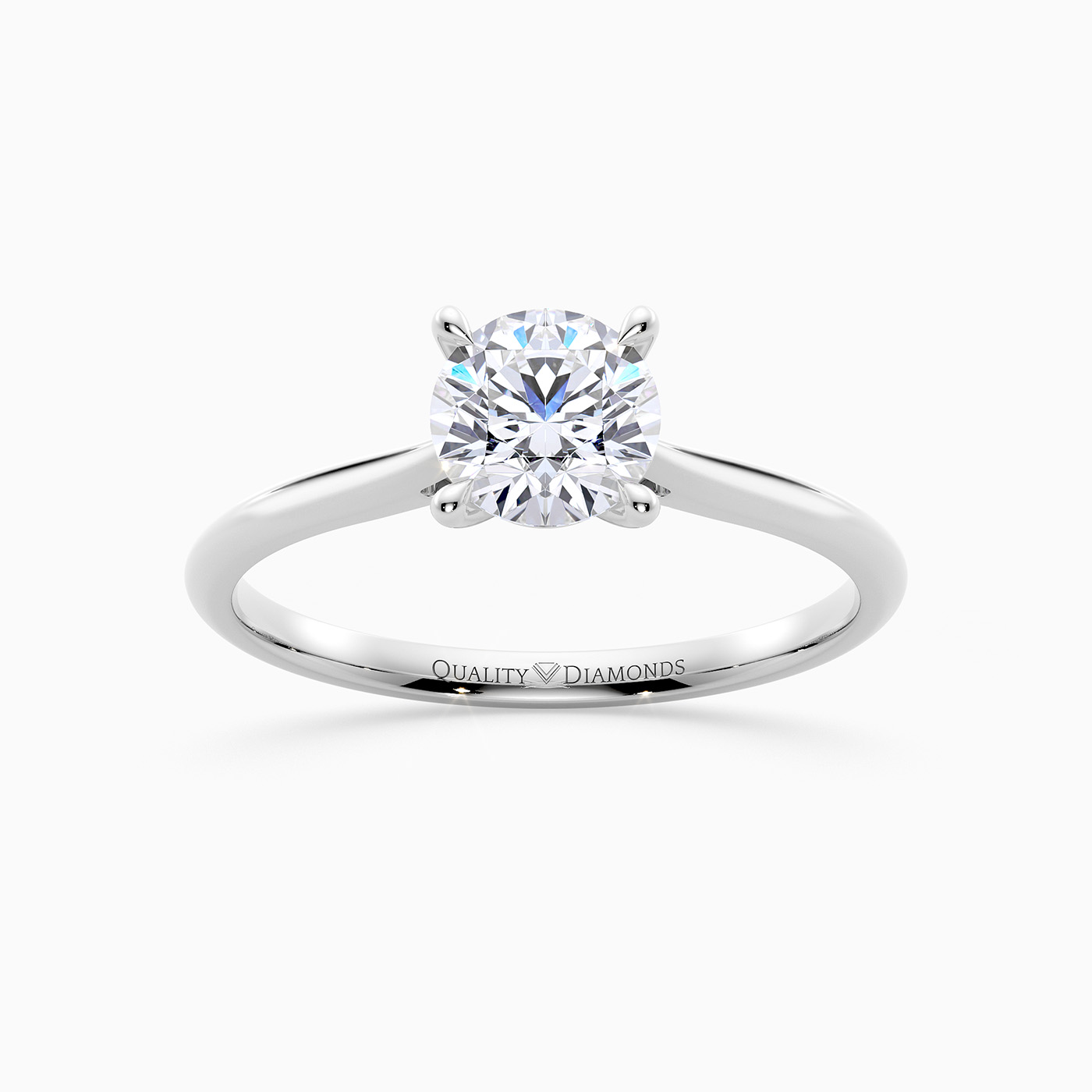 Round Brilliant Carys Diamond Ring in Platinum