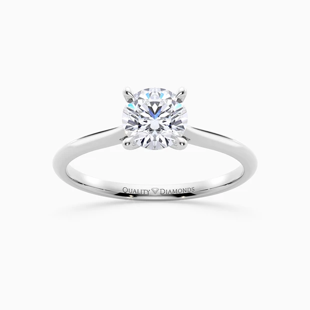 Round Brilliant Carys Diamond Ring in Palladium