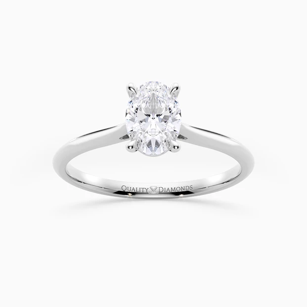 Oval Carys Diamond Ring in Palladium