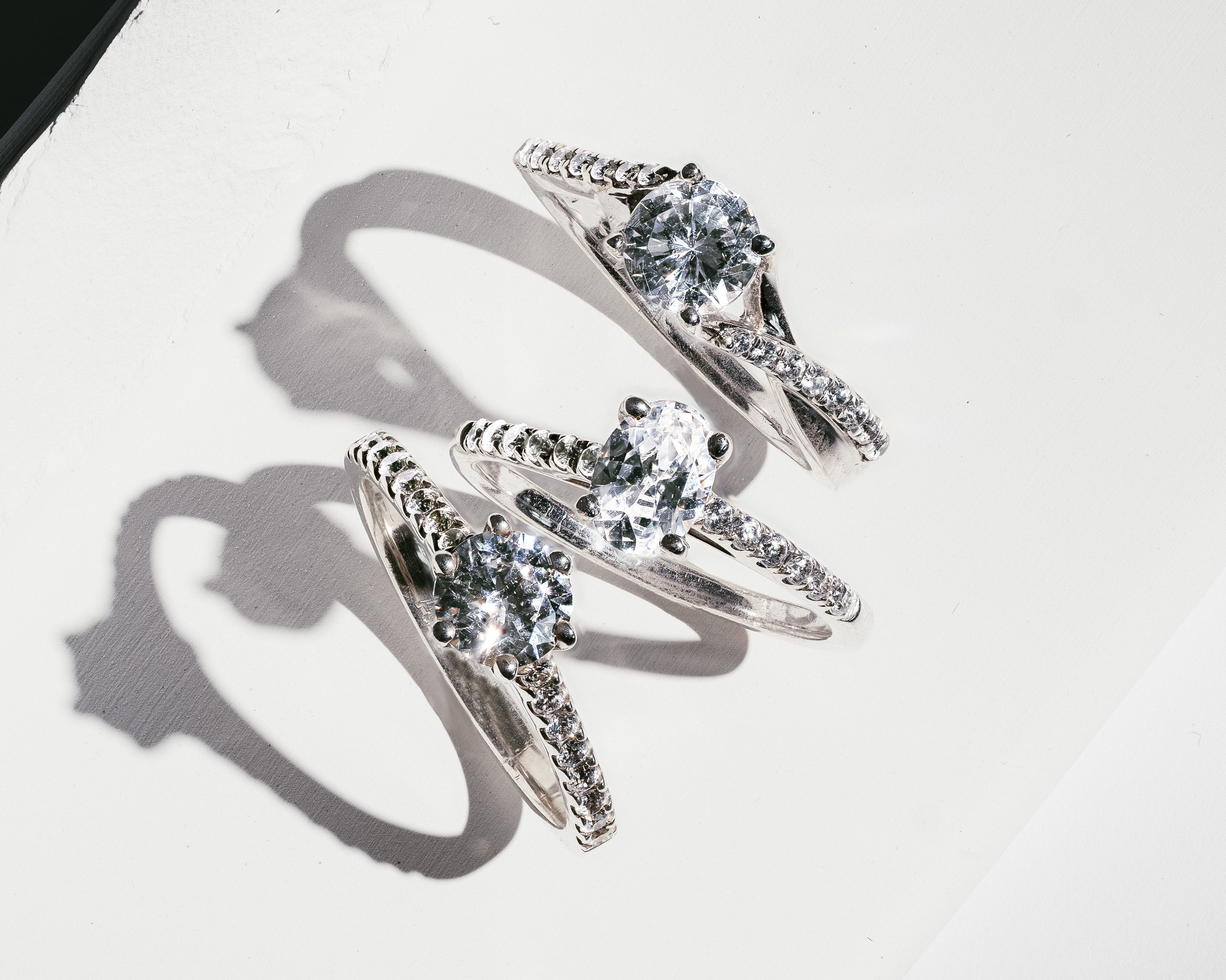 Solitaire Diamond Ring with Side Stones