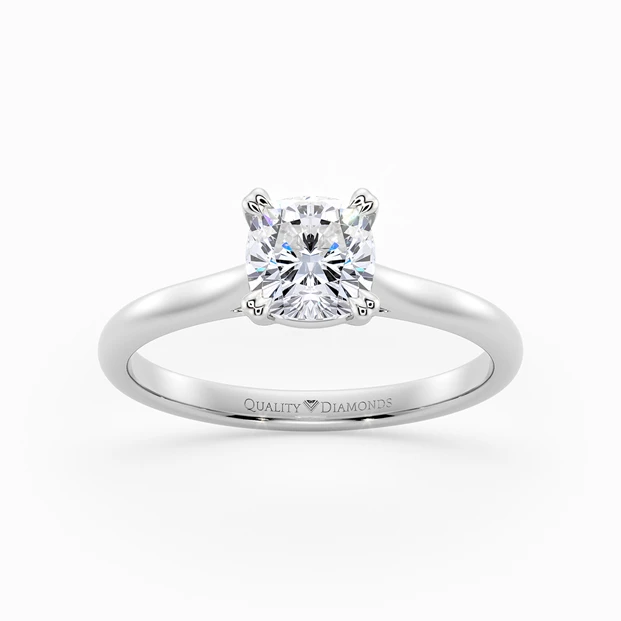 Cushion Ettore Diamond Ring in Palladium 950