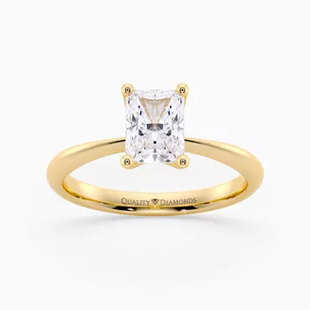 Radiant Amorette Diamond Ring in 9K Yellow Gold
