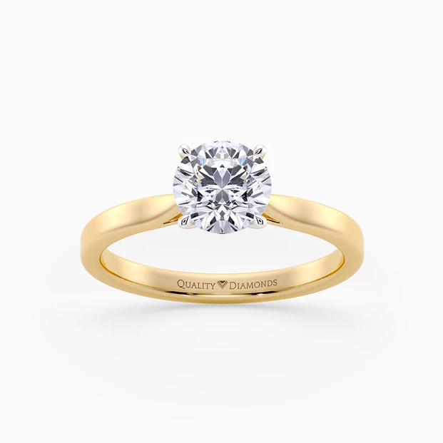 Round Brilliant Clara Diamond Ring in 18K Yellow Gold