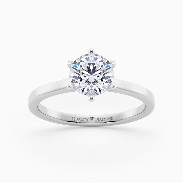 Round Brilliant Felicita Diamond Ring in Platinum