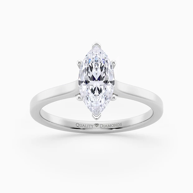 Marquise Felicita Diamond Ring in Palladium