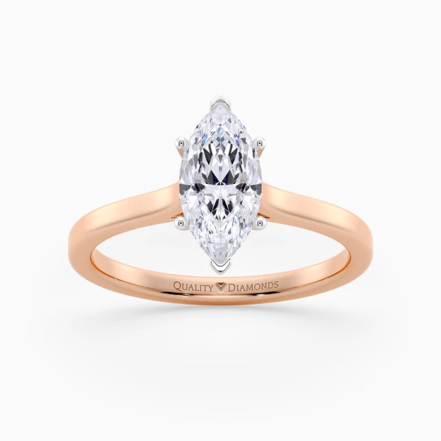 Marquise Felicita Diamond Ring in 18K Rose Gold