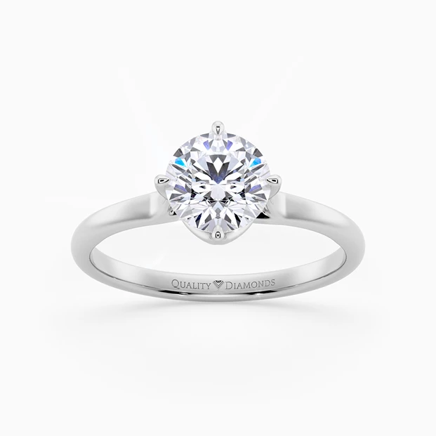 Round Brilliant Promessa Diamond Ring in Palladium