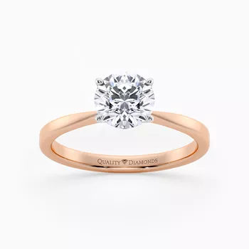 Round Brilliant Amabelle Diamond Ring in 18K Rose Gold