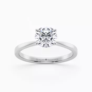 Round Brilliant Amabelle Diamond Ring in Platinum
