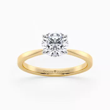 Round Brilliant Amabelle Diamond Ring in 18K Yellow Gold