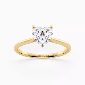 Heart Carys Diamond Ring in 9K Yellow Gold