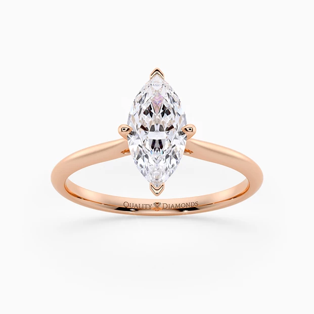 Marquise Carys Diamond Ring in 9K Rose Gold