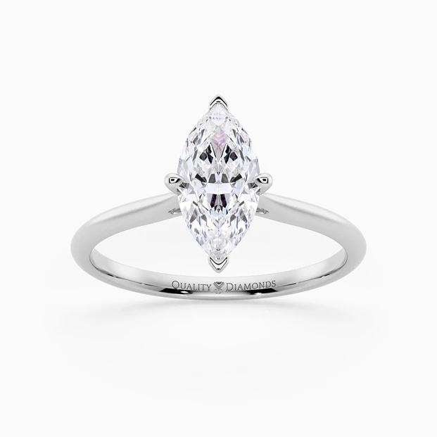 Marquise Carys Diamond Ring in Palladium 950