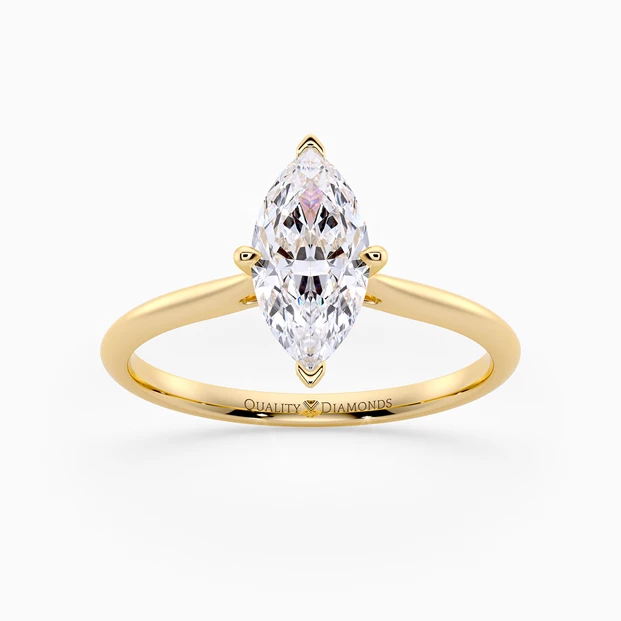 Marquise Carys Diamond Ring in 18K Yellow Gold
