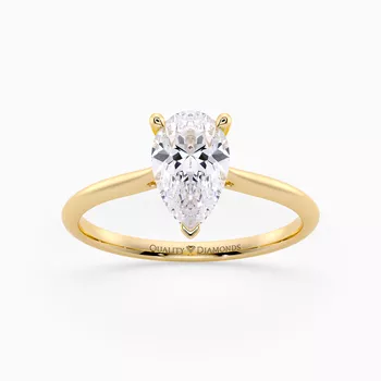 Pear Carys Diamond Ring in 9K Yellow Gold