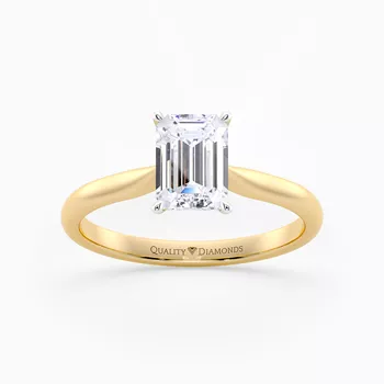 Emerald Beau Diamond Ring in 9K Yellow Gold