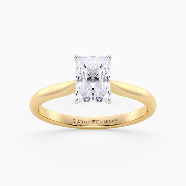 Radiant Beau Diamond Ring in 9K Yellow Gold