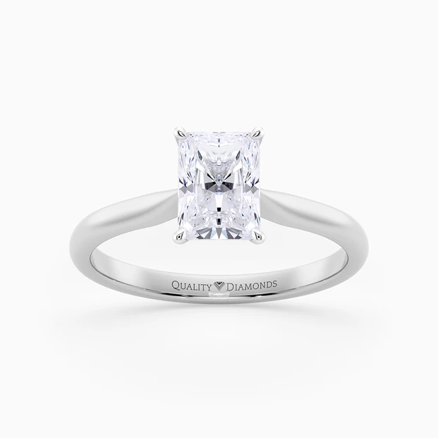Radiant Beau Diamond Ring in 9K White Gold