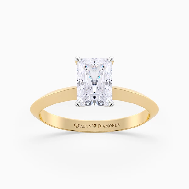 Radiant Carella Diamond Ring in 9K Yellow Gold