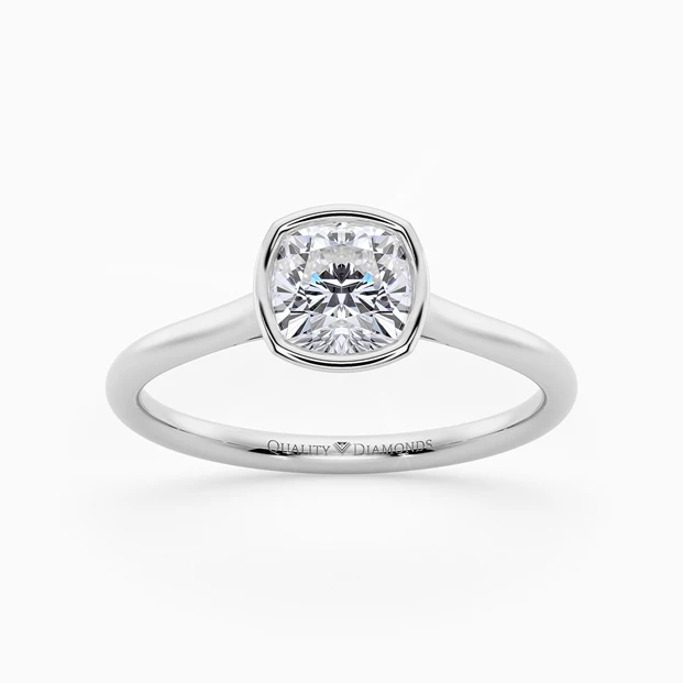 Cushion Carina Diamond Ring in Palladium 950
