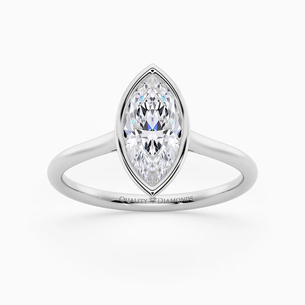 Marquise Carina Diamond Ring in Palladium 950