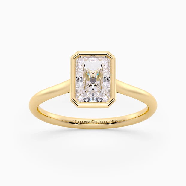 Radiant Carina Diamond Ring in 9K Yellow Gold