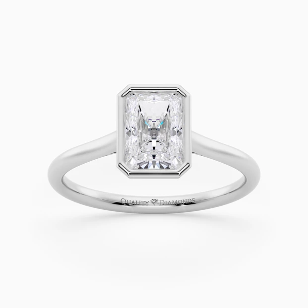 Radiant Carina Diamond Ring in Palladium 950