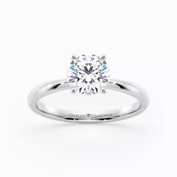 Round Brilliant Mirabelle Diamond Ring in Platinum
