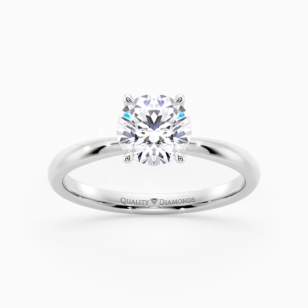 Round Brilliant Mirabelle Diamond Ring in Palladium