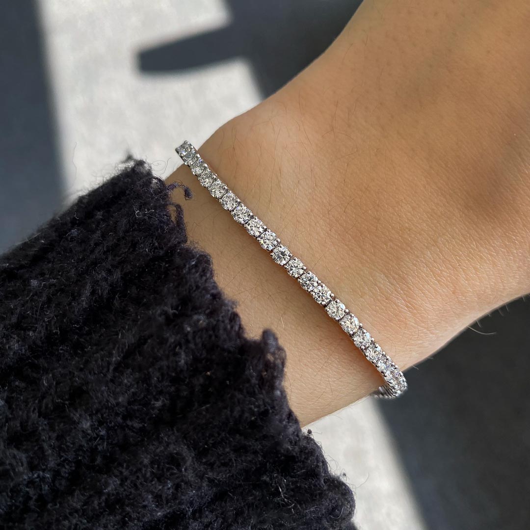 4ct Lab-Grown Tennis Bracelet in 9K White Gold