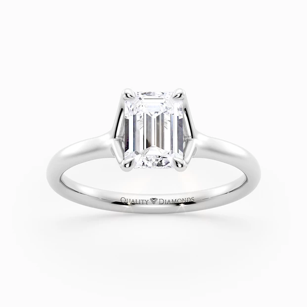 Emerald Aurelia Diamond Ring in 9K Yellow Gold