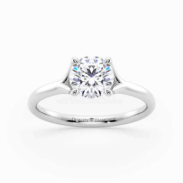 Round Brilliant Aurelia Diamond Ring in Palladium