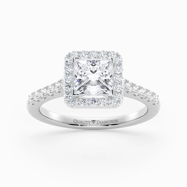 Diamond Set Princess Bijou Diamond Ring in Platinum
