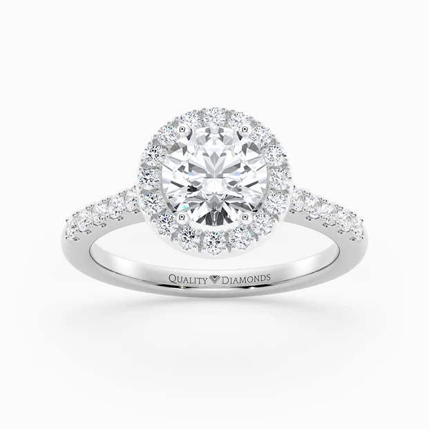 Diamond Set Round Brilliant Bijou Diamond Ring in Platinum