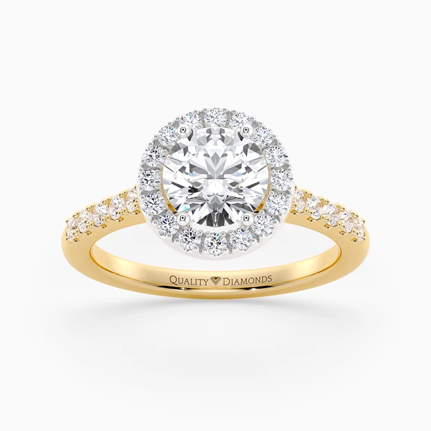 Diamond Set Round Brilliant Bijou Diamond Ring in 9K Yellow Gold
