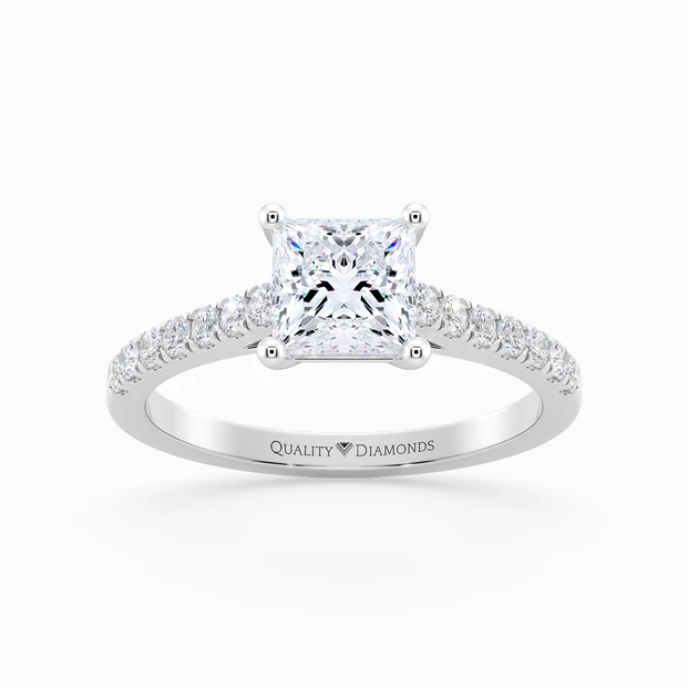 Diamond Set Princess Milena Diamond Ring in Platinum