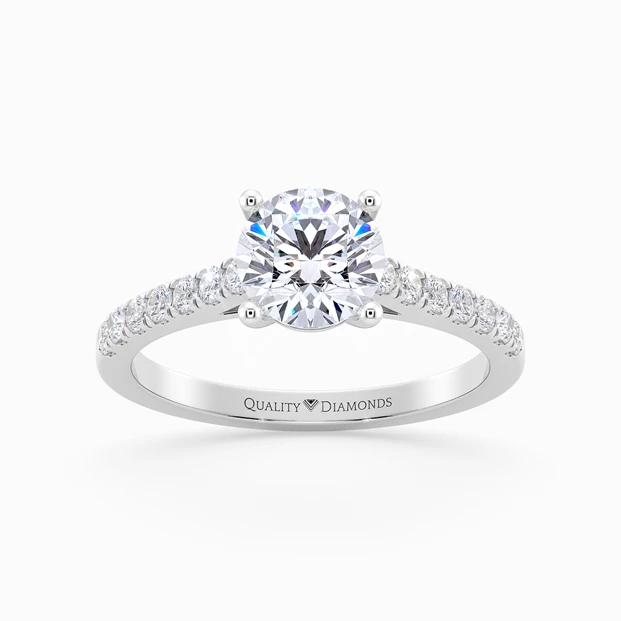 Diamond Set Round Brilliant Milena Diamond Ring in Platinum