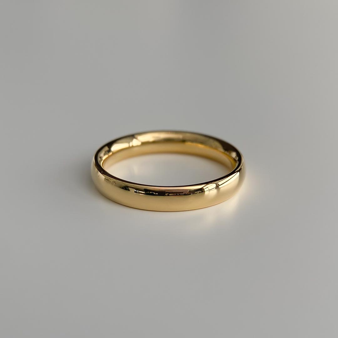 18K Yellow Gold 3mm Traditional Court Medium Weight Wedding Ring